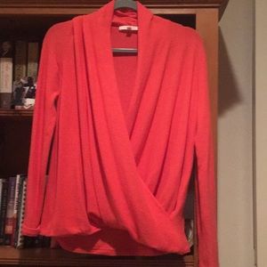 Pure + Good fleece wrap top from Anthropologie
